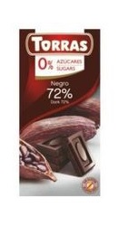Ciocolata neagra 72 la suta cacao fara zahar - Torras